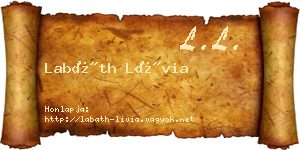 Labáth Lívia névjegykártya